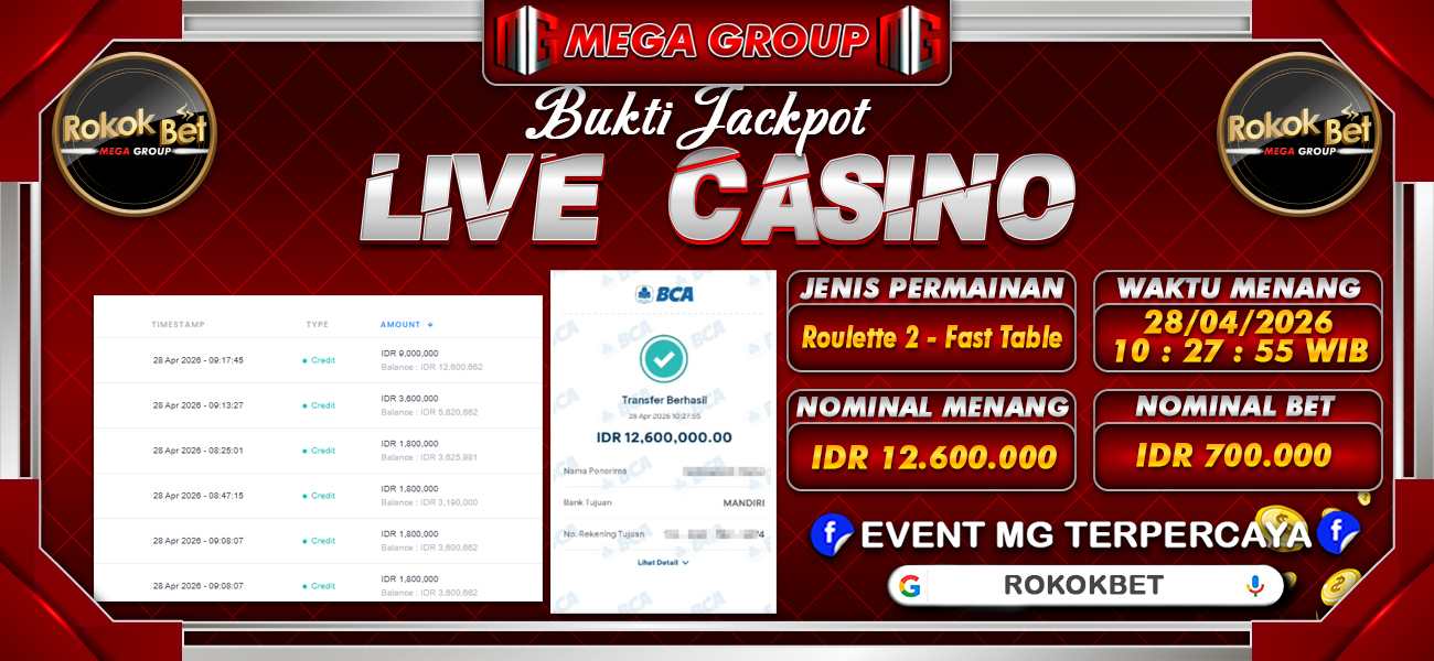 Bukti JP situs Rokokbet hari Selasa, 28 April 2026